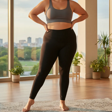 Cargar imagen en el visor de la galería, Calza legging tiro alto talle grande