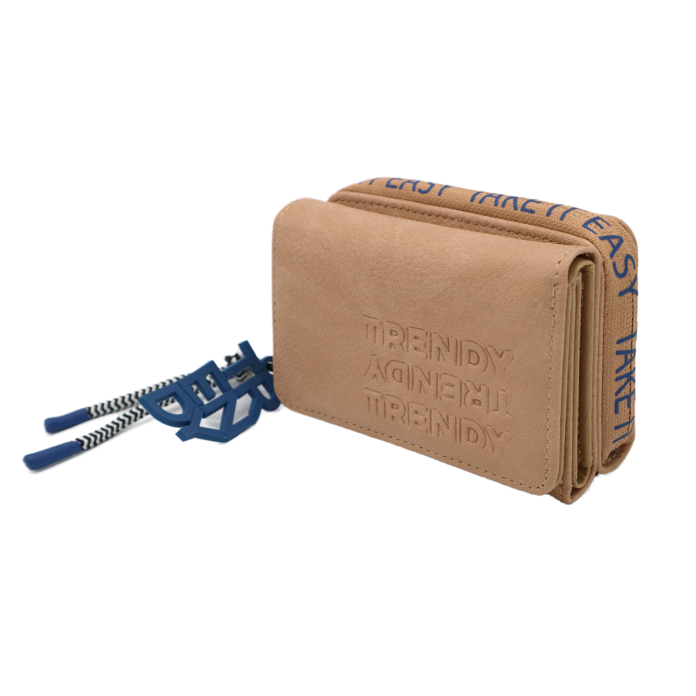 Billetera trendy doble compartimiento