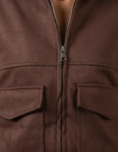 Cargar imagen en el visor de la galería, Campera Tipo Gamuza - Chocolate
