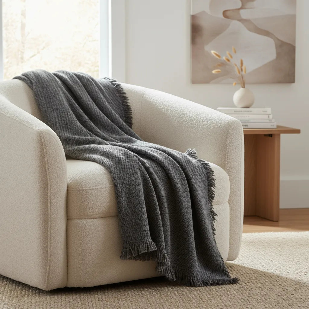 Manta suave para sillón o pie de cama 164 X 188 Cm