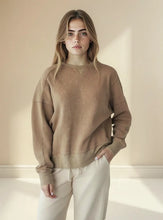 Cargar imagen en el visor de la galería, Buzo Lavado Liso - Marrón
