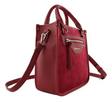 Cargar imagen en el visor de la galería, Cartera bandolera de gamuza Oreiro Love - Rojo
