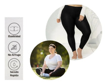 Cargar imagen en el visor de la galería, Calza legging tiro alto talle grande
