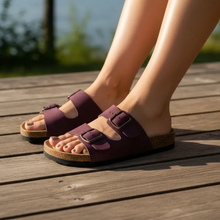 Cargar imagen en el visor de la galería, Sandalia Ibiza - Bordó
