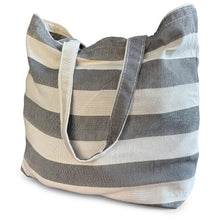 Cargar imagen en el visor de la galería, Bolso Rayado Beach - Gris
