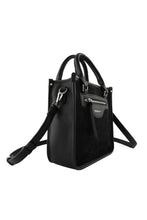 Cargar imagen en el visor de la galería, Cartera bandolera de gamuza Oreiro Love - Negro

